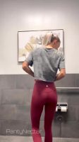 Married But Still Get Wet In Public Here’s Me In The Gym Bathroom Showing My Holes And Wet Panties [video]