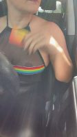 Nipples Showing In My Mesh Shirt For The Cashier [GIF] [f28] [oc]